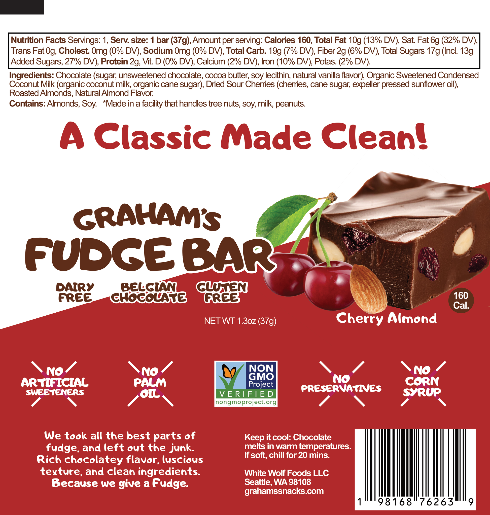 Cherry Almond Fudge Bar — Cherry Almond
